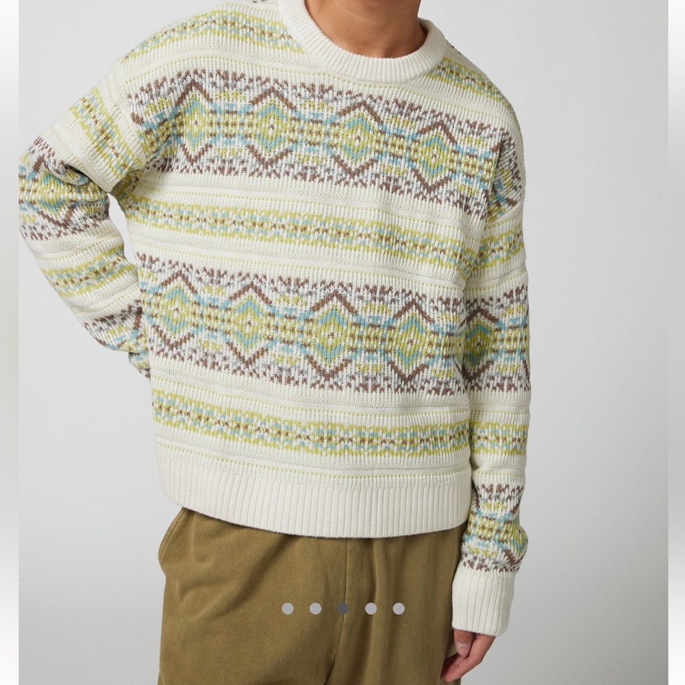 Urban Outfitters Multicolor Patterned Crew Neck Sweater